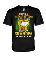 Vietnam Veteran Grandpa-Priceless V-Neck T-Shirt thumbnail