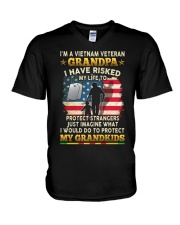 Protect My Grandkids V-Neck T-Shirt thumbnail