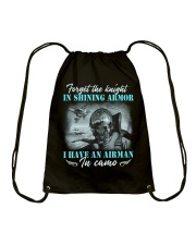 Airman In Camo Drawstring Bag thumbnail