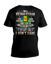 Don't Care V-Neck T-Shirt thumbnail