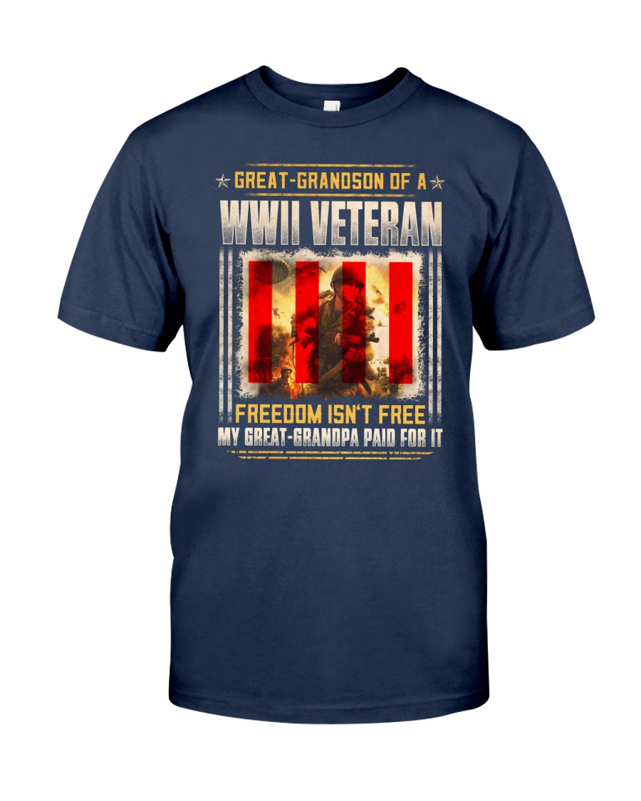 WWII Veteran Great-Grandson Classic T-Shirt