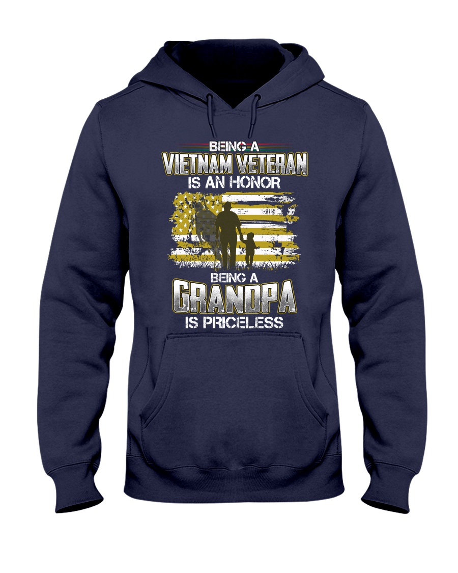 Being A Vietnam Veteran Grandpa Is Priceless Hooded Sweatshirt