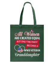 Finest Becomes WWII Veteran's Granddaughter Tote Bag thumbnail
