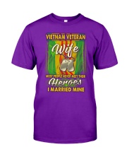 Vietnam Veteran Wife Married Their Heroes Classic T-Shirt front