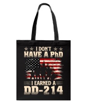 Earned A Dd-214 Tote Bag thumbnail