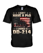 Earned A Dd-214 V-Neck T-Shirt thumbnail