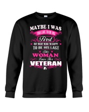Woman Loves Her Veteran Crewneck Sweatshirt thumbnail