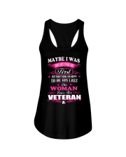Woman Loves Her Veteran Ladies Flowy Tank thumbnail