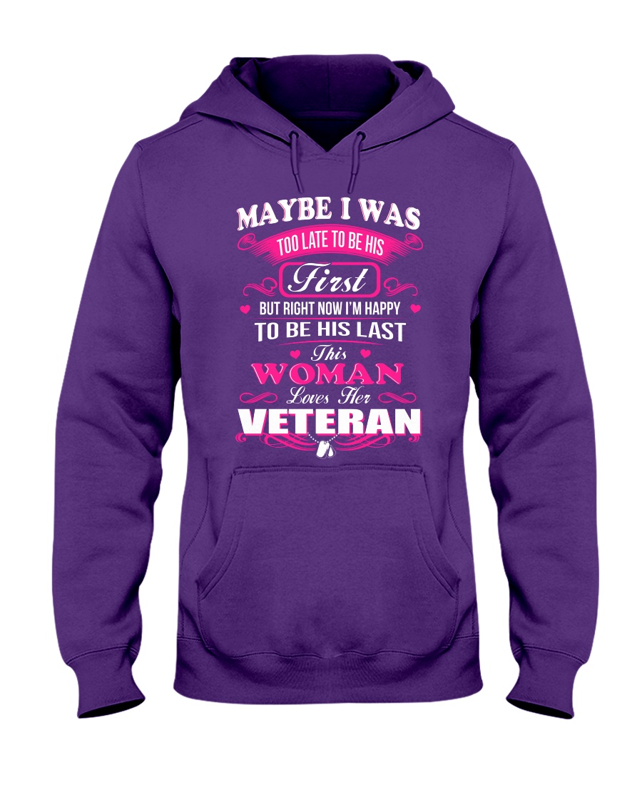 Woman Loves Her Veteran Hooded Sweatshirt