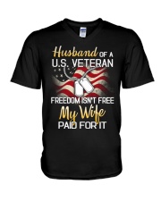 Husband Of A US Veteran V-Neck T-Shirt thumbnail