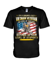 Grumpy Old Vietnam Vet V-Neck T-Shirt thumbnail