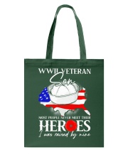 I Was Raised- WWII Sailor Veteran Son Tote Bag thumbnail
