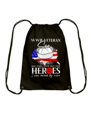 I Was Raised- WWII Sailor Veteran Son Drawstring Bag thumbnail