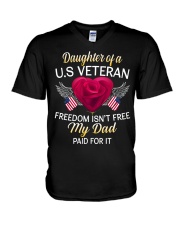 Daughter Of A US Veteran-Dad Paid V-Neck T-Shirt thumbnail