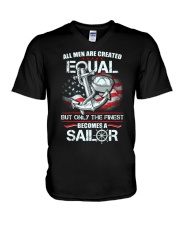 The Finest Becomes A Sailor V-Neck T-Shirt thumbnail