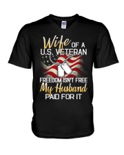Wife Of A US Veteran V-Neck T-Shirt thumbnail