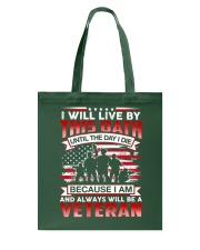 Live By This Oath Tote Bag thumbnail