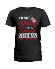 Female Veteran-Yelling Ladies T-Shirt thumbnail
