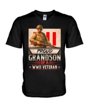 Proud WWII Veteran's Grandson V-Neck T-Shirt thumbnail