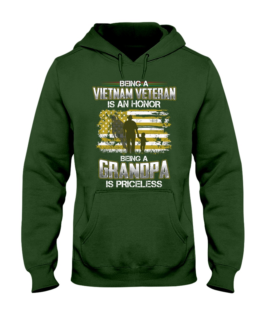 Being A Vietnam Veteran Grandpa Is Priceless Hooded Sweatshirt