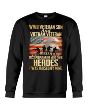 WWII Veteran Son And Vietnam Veteran Crewneck Sweatshirt thumbnail