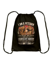 I Don't Care Drawstring Bag thumbnail