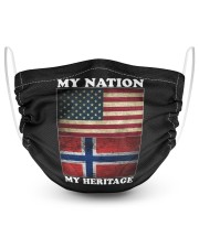 Norwegian Nation Heritage 2 Layer Face Mask - Single thumbnail