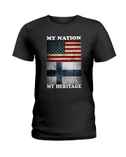 Finnish Nation Heritage Ladies T-Shirt thumbnail