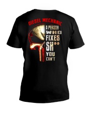 diesel mechanic fixes V-Neck T-Shirt thumbnail
