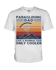 Paragliding - dad cooler V-Neck T-Shirt tile