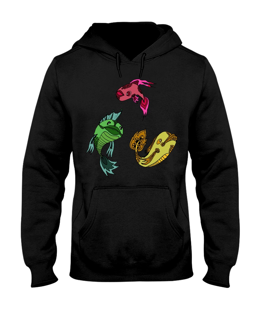 Colors Trio Fish Hooded Sweatshirt