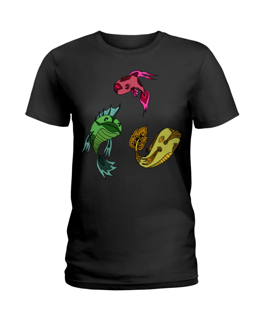 Colors Trio Fish Ladies T-Shirt