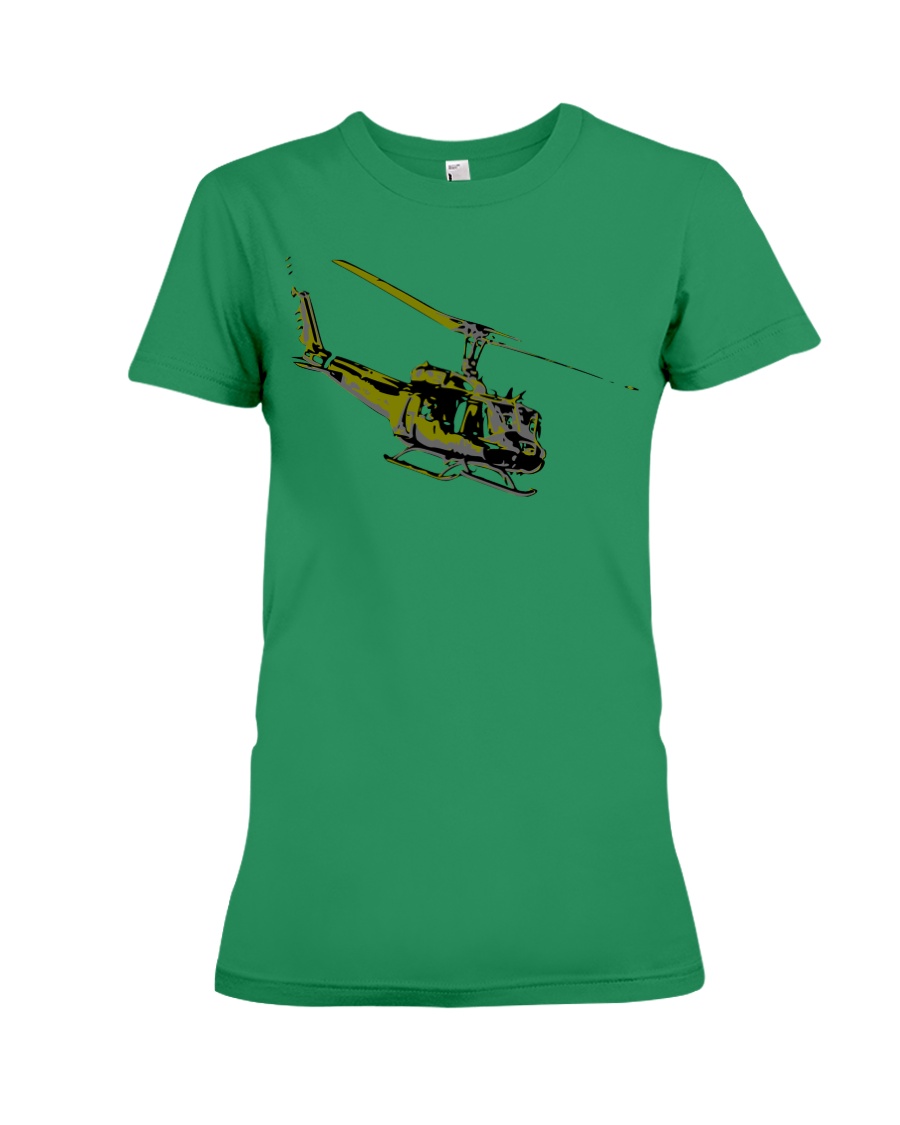 Huey Helicopter Premium Fit Ladies Tee