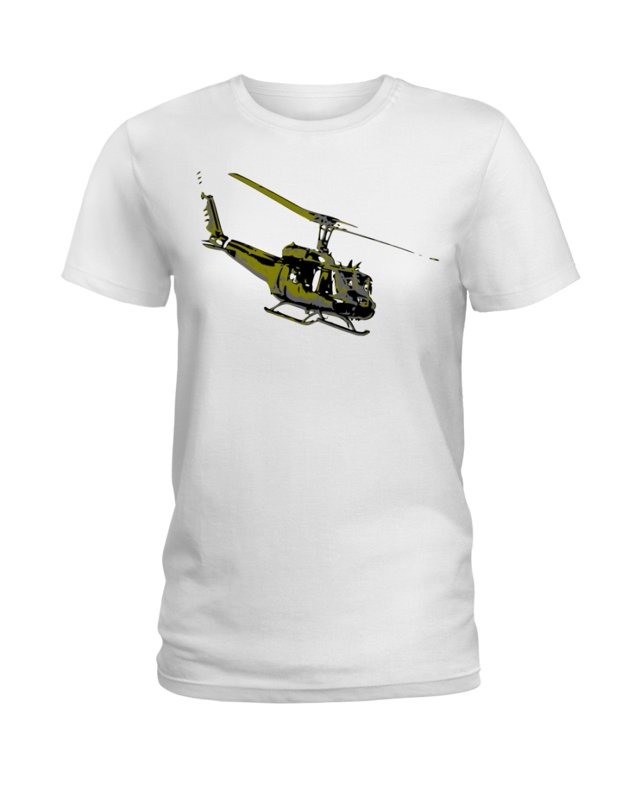 Huey Helicopter Ladies T-Shirt