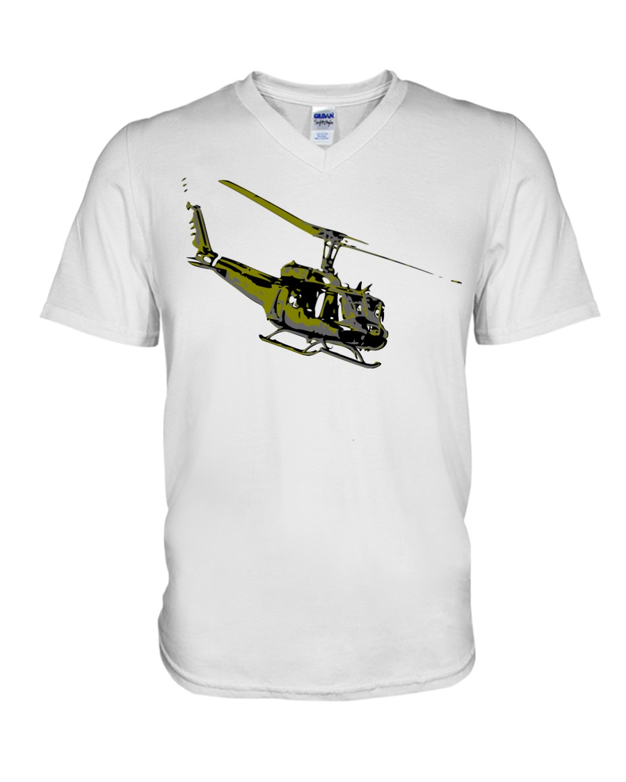 Huey Helicopter V-Neck T-Shirt