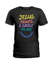 Jesus paints a smile in me Ladies T-Shirt thumbnail