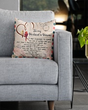 I'm Not A Widow I'm A Wife To A Husband With Wings Square Pillowcase aos-pillow-square-front-lifestyle-05