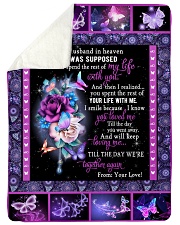To My Husband Sherpa Fleece Blanket tile