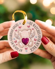 My Son Is My Guardian Angel Circle ornament - single (porcelain) aos-circle-ornament-single-porcelain-lifestyles-08