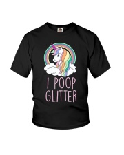I Poop Glitter Cute Funny Unicorn Youth T-Shirt thumbnail