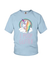 I Poop Glitter Cute Funny Unicorn Youth T-Shirt front