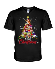 MERRY CHRISTMAS TO BOOK LOVERS V-Neck T-Shirt thumbnail