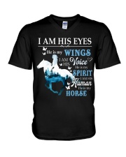 I AM HER EYES HE IS MY HORSE V-Neck T-Shirt tile