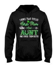 TWO TITLES HORSE MOM AND AUNT Hooded Sweatshirt front