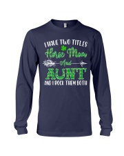TWO TITLES HORSE MOM AND AUNT Long Sleeve Tee tile