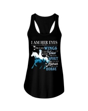 I AM HER EYES SHE IS MY HORSE Ladies Flowy Tank tile