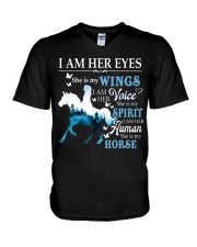 I AM HER EYES SHE IS MY HORSE V-Neck T-Shirt tile