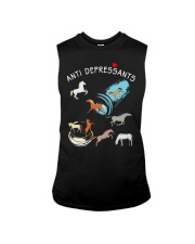 ANTI DEPRESSANTS FUNNY HORSE Sleeveless Tee tile