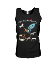ANTI DEPRESSANTS FUNNY HORSE Unisex Tank tile