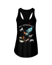 ANTI DEPRESSANTS FUNNY HORSE Ladies Flowy Tank tile